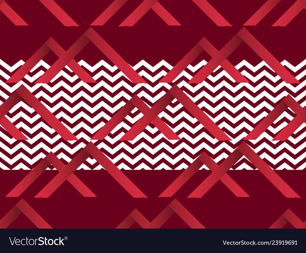 Zigzag seamless pattern with gradient red color vector image Zigzag seamless pattern with gradient red color