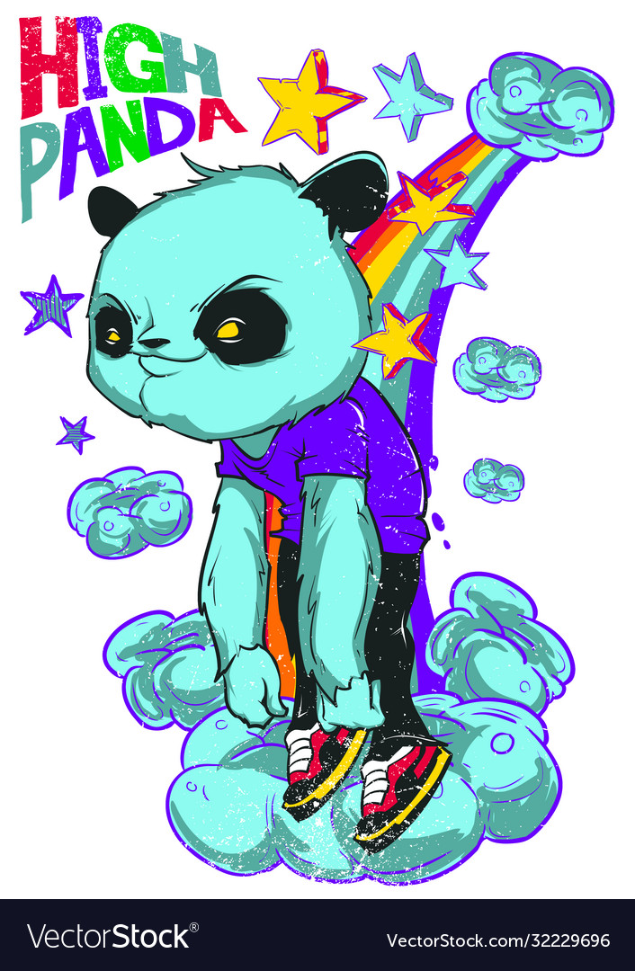 High panda Royalty Free Vector Image - VectorStock