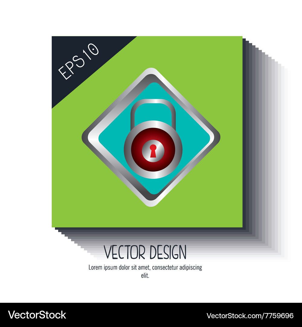Security system design Royalty Free Vector Image