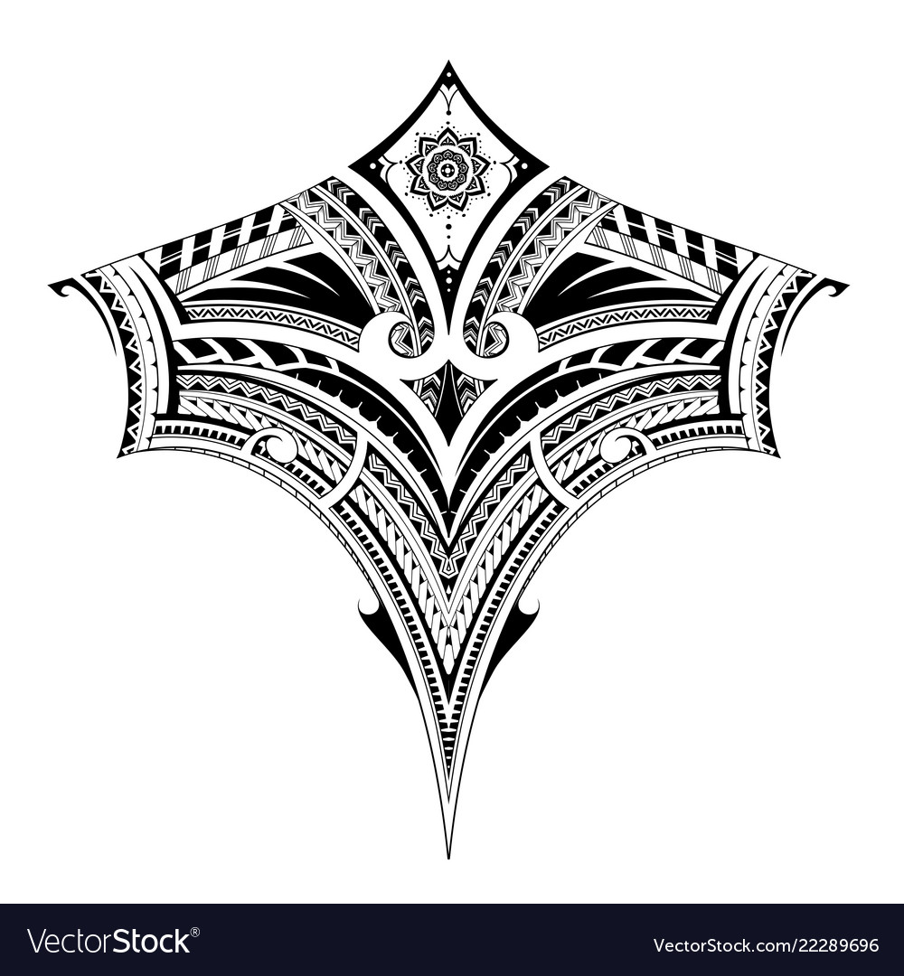 Tribal Chest Tattoo Stencil