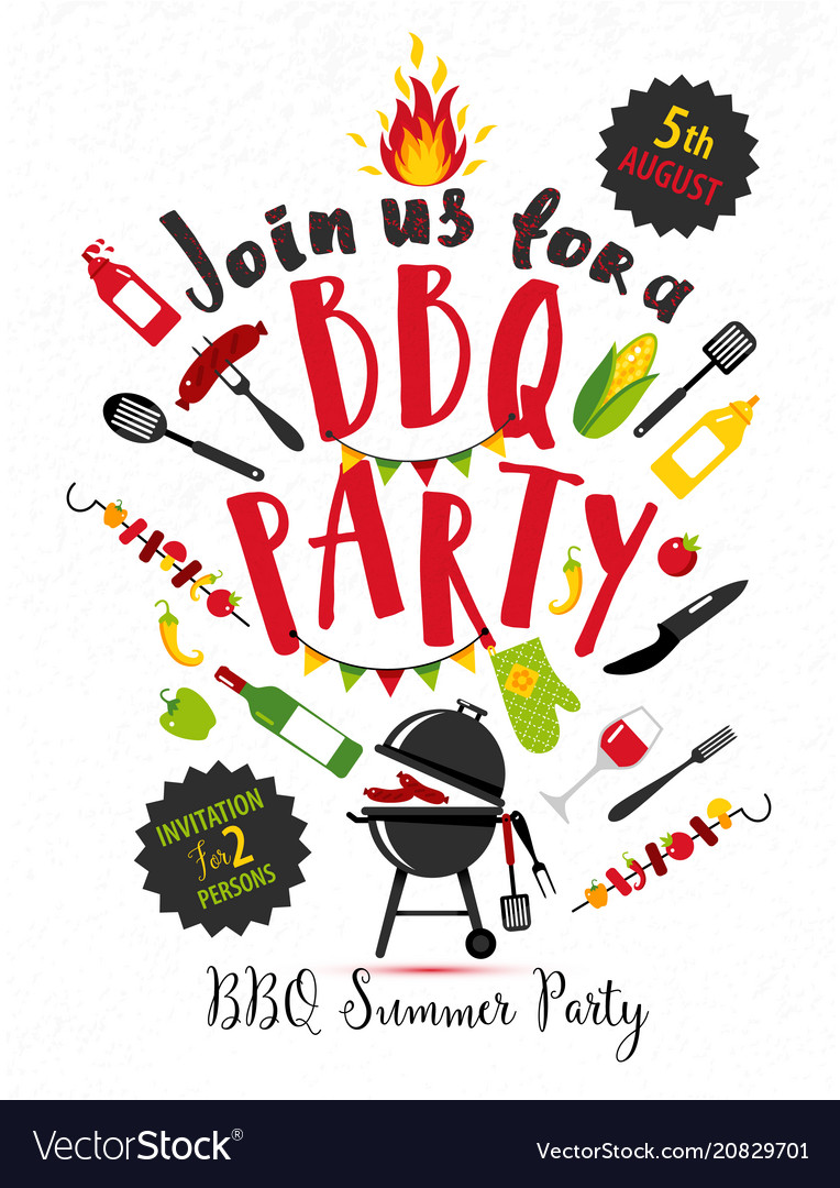 BBQ Party Invitation - Festive Celebration