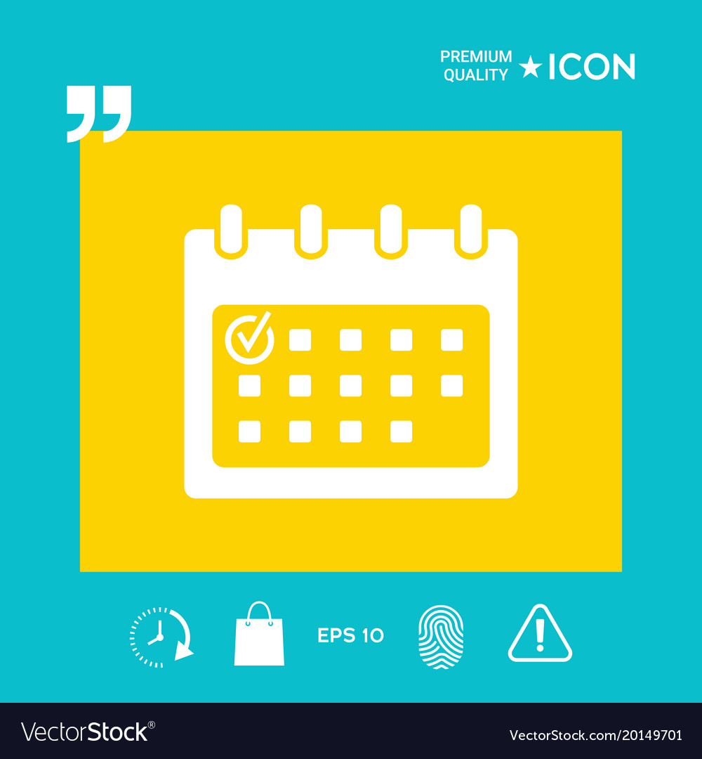Calendar icon with check mark