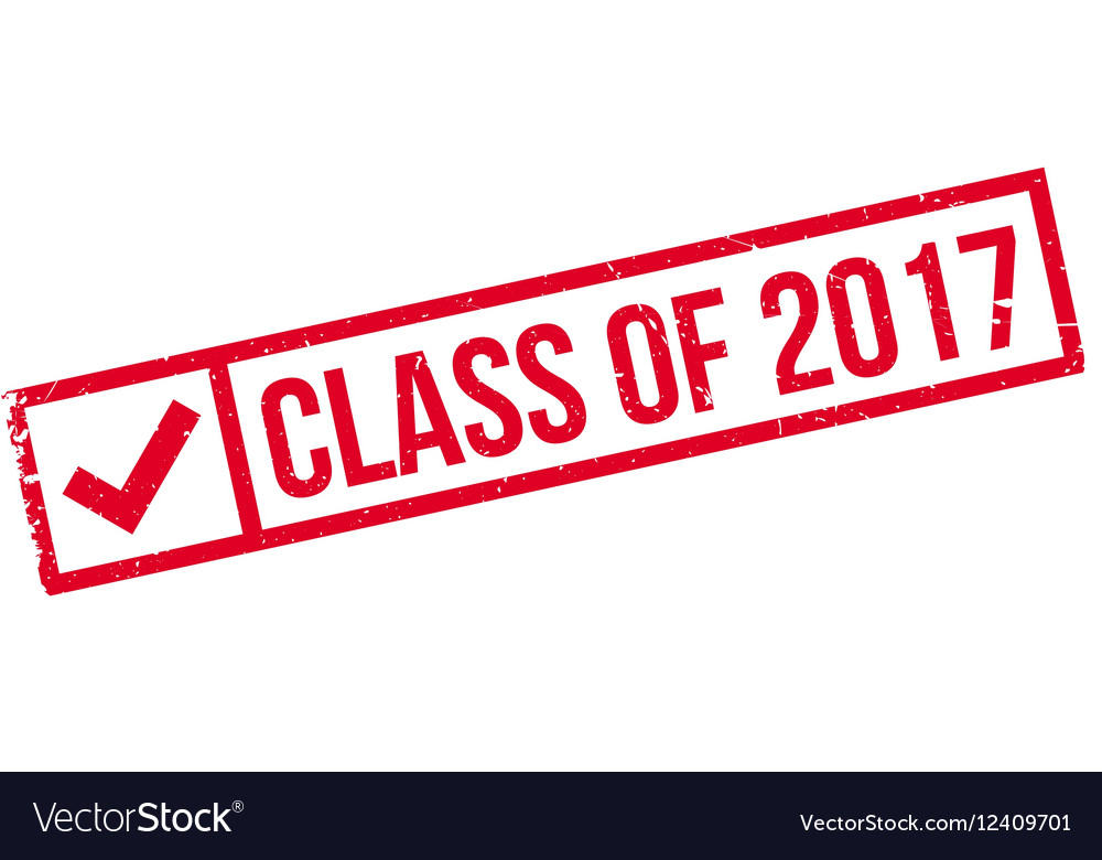 Class 2017 stamp Royalty Free Vector Image - VectorStock