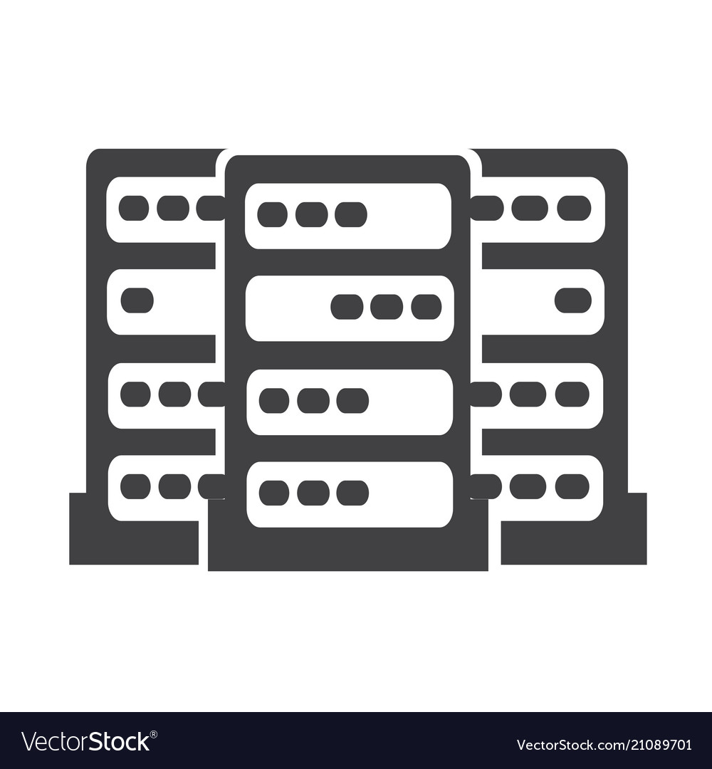 Computer server icon vector image Computer server icon
