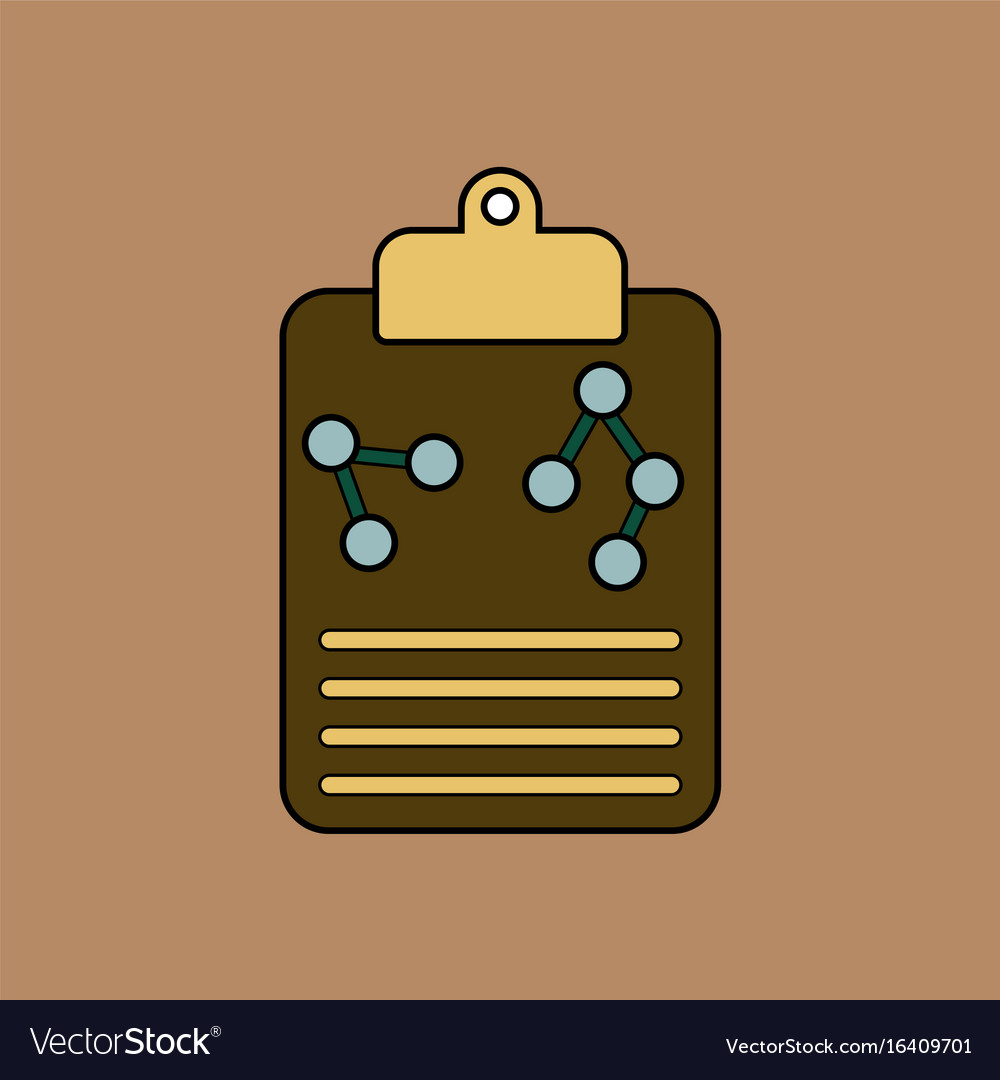 Flat icon design collection atoms on form