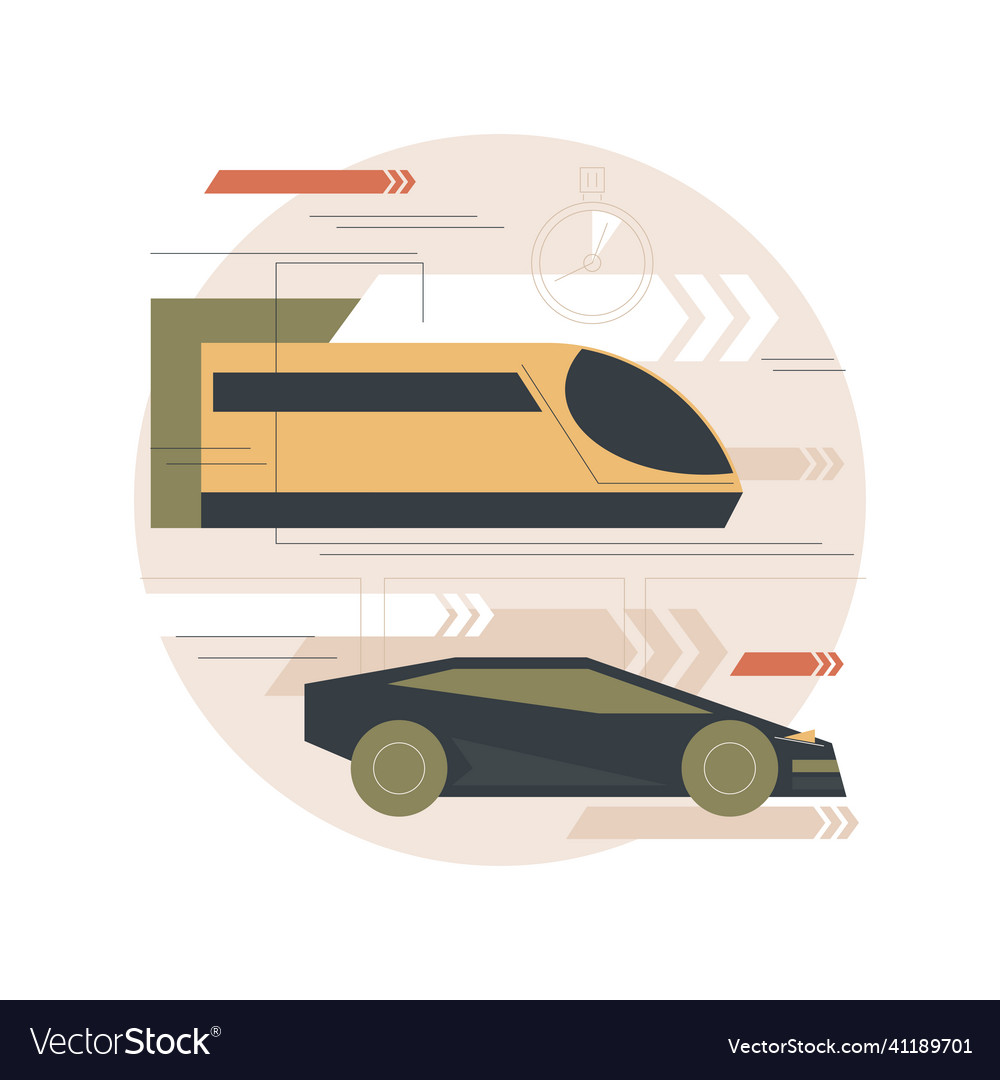 High-speed transport abstract concept