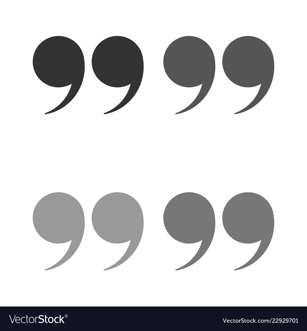 Download Quotes icon set quote marks black symbol Vector Image