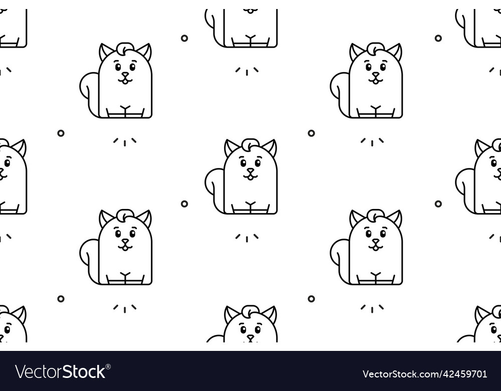 Seamless pattern with squirrels