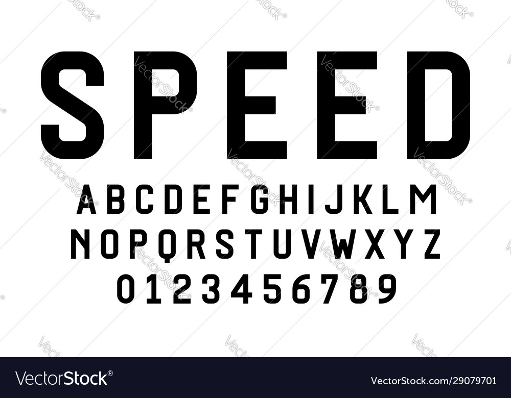 Set alphabets font modern design Royalty Free Vector Image