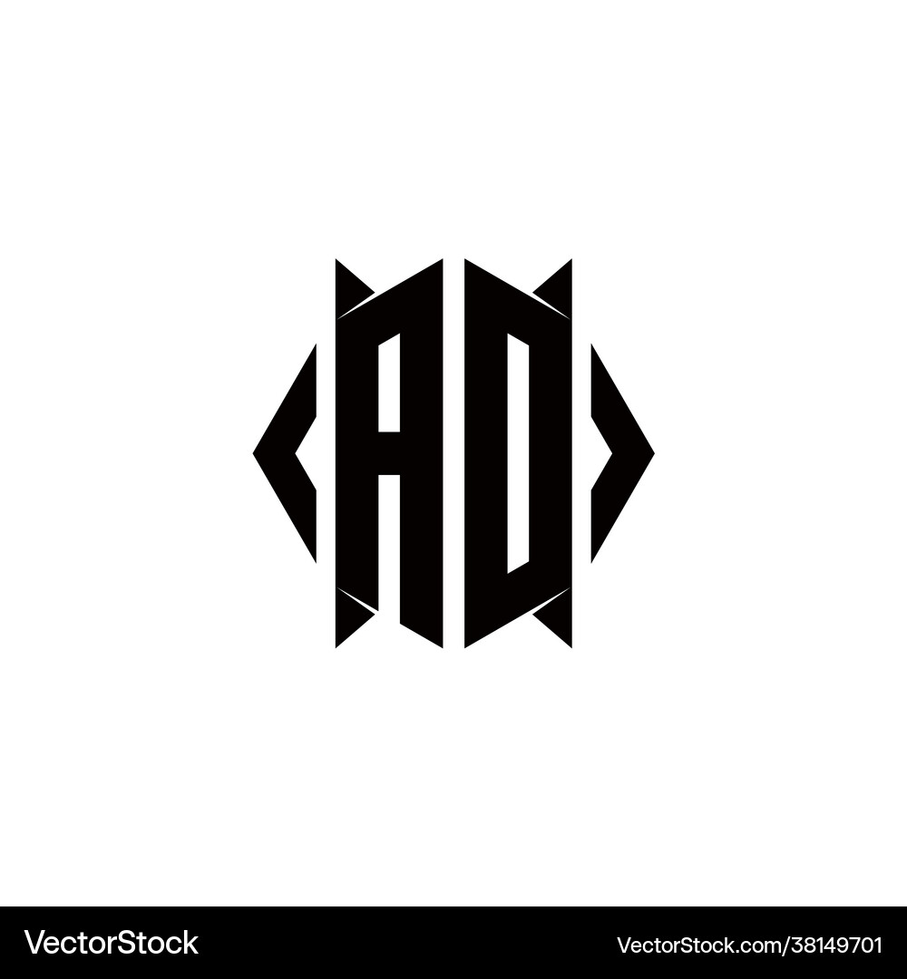 Shield Monogram Logo Template – Royalty-Free Vector | VectorStock