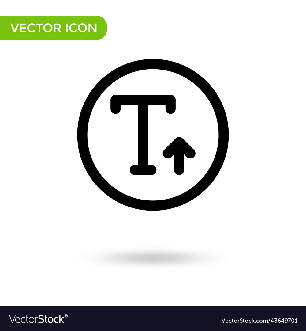 Text resize icon letter t minimal and creative