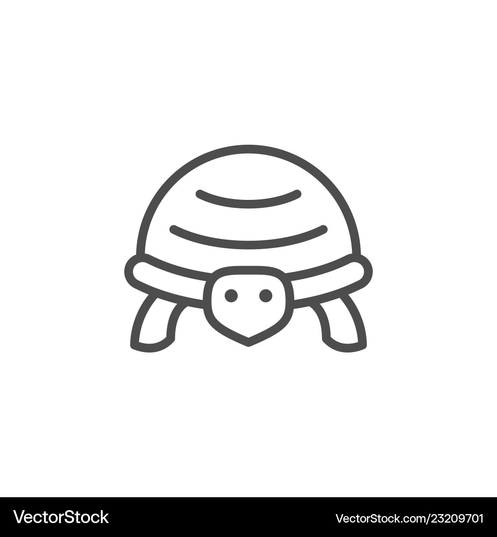 Turtle line icon Royalty Free Vector Image - VectorStock