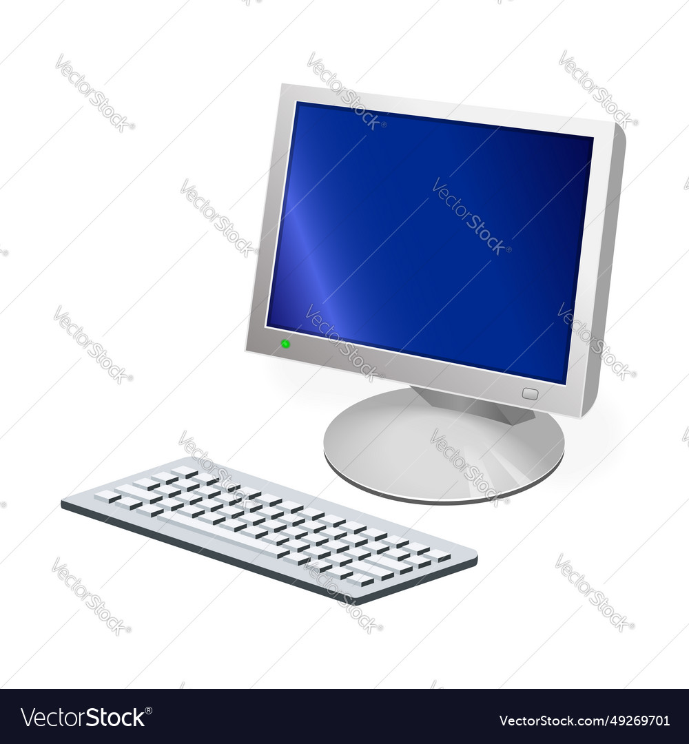 Volumetric personal computer or system unit Vector Image Volumetric personal computer or system unit