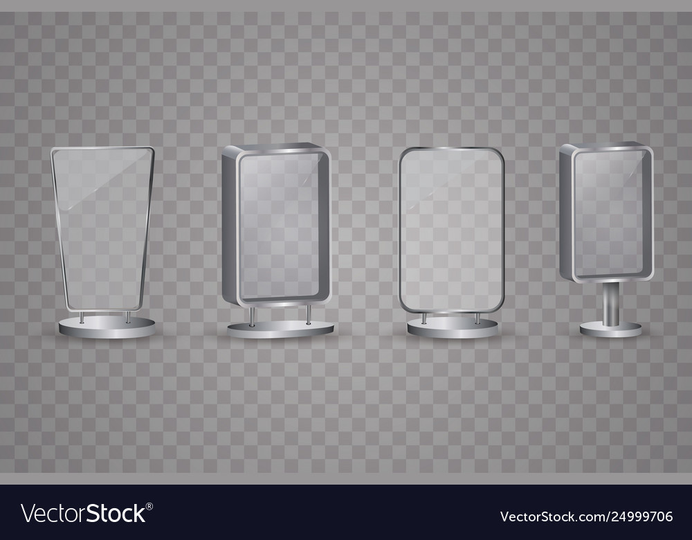 Blank 3d banner poster display screen billboard Vector Image