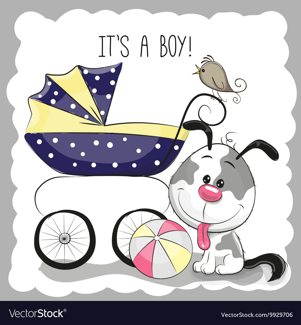 Greeting card it is a boy