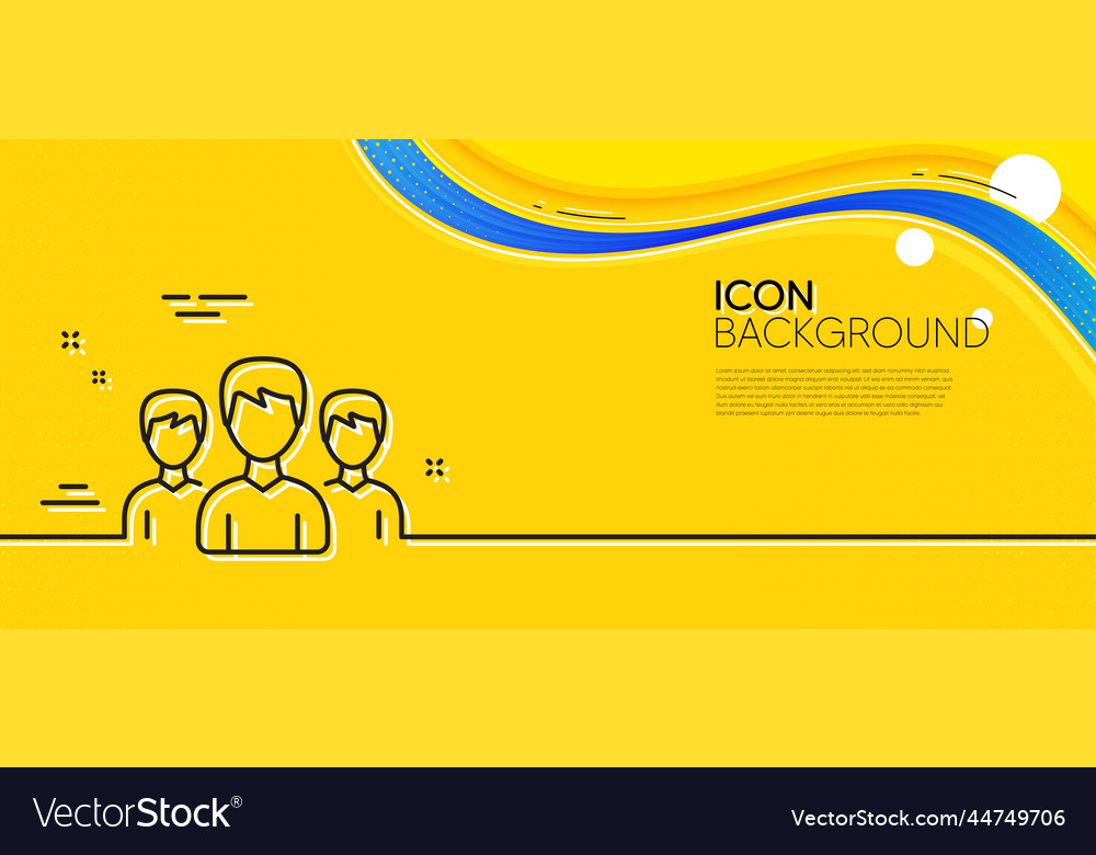 Group line icon users or teamwork sign minimal