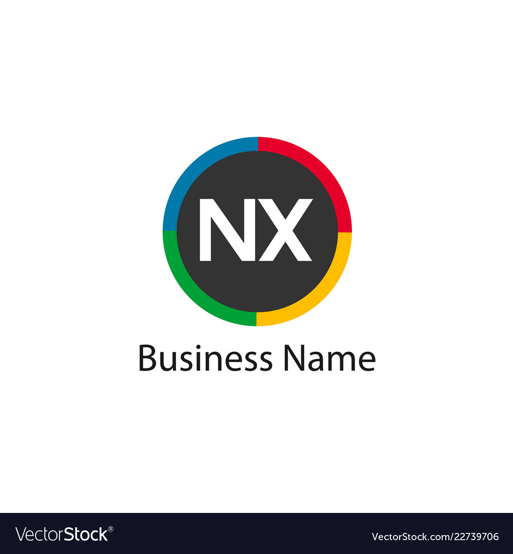 Initial letter nx logo template design