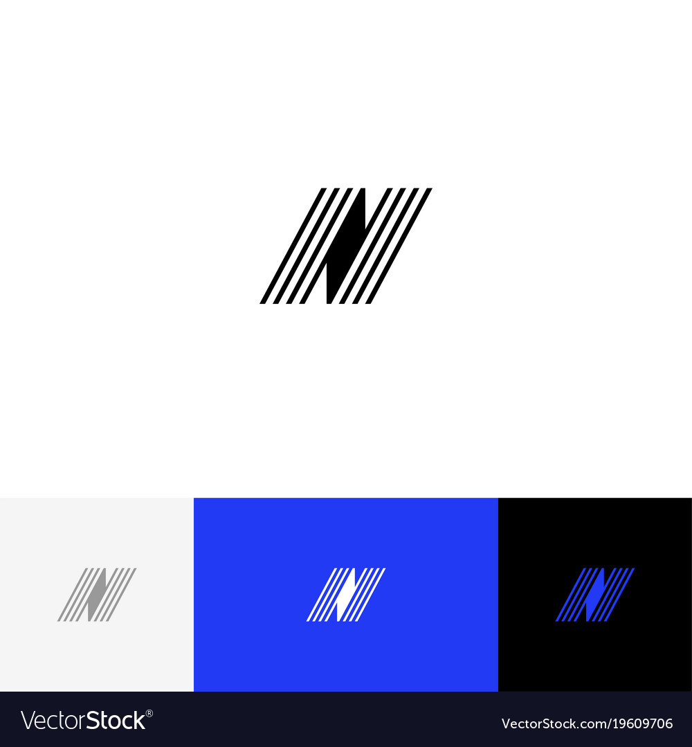 N mit Linien minimalismus logo Buchstaben