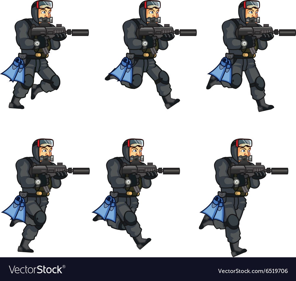 Premium Vector  Soldier game sprites