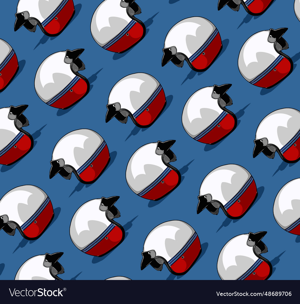 Retro helmet pattern template