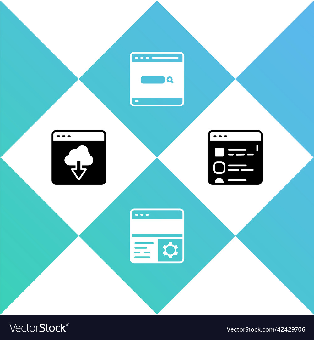 Set cloud technology data transfer debugging Vector Image Set cloud technology data transfer debugging