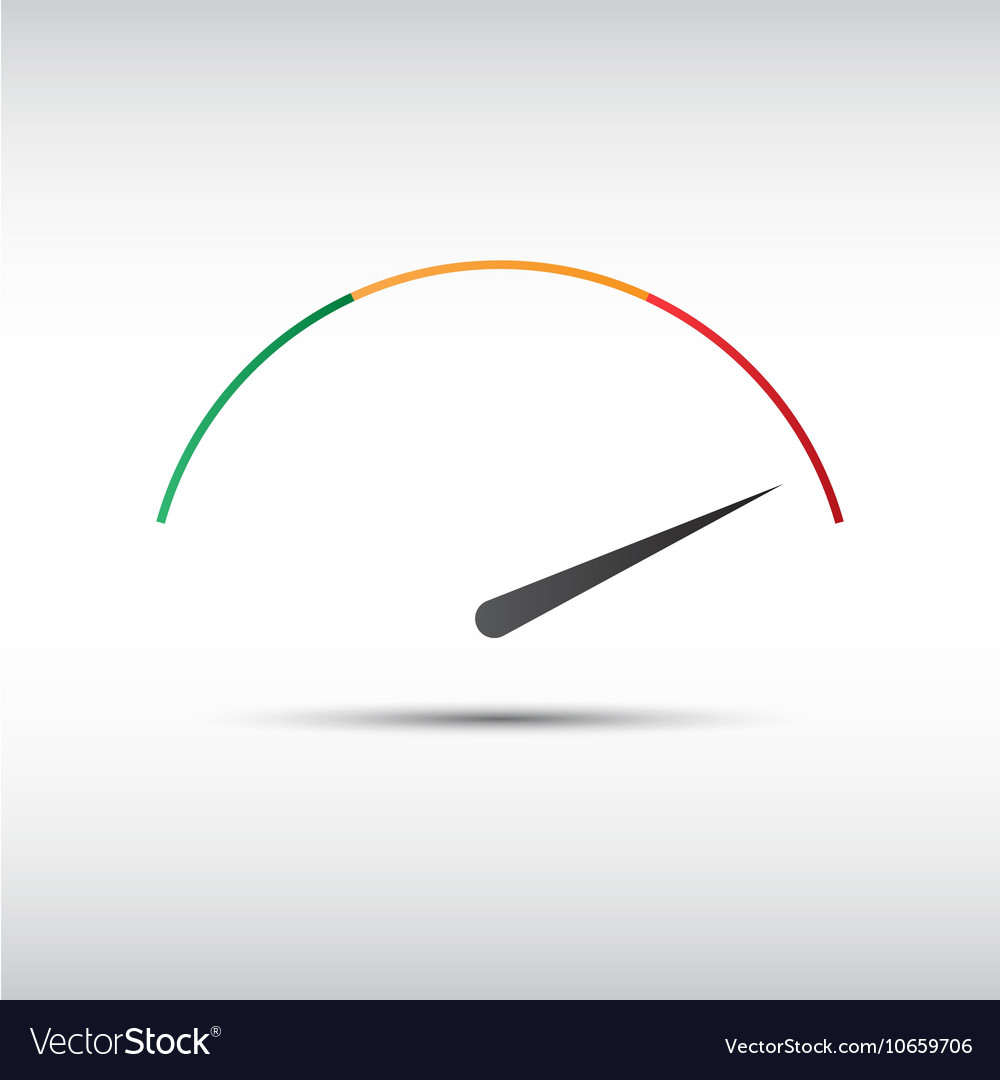 Simple tachometer with indicator in red part