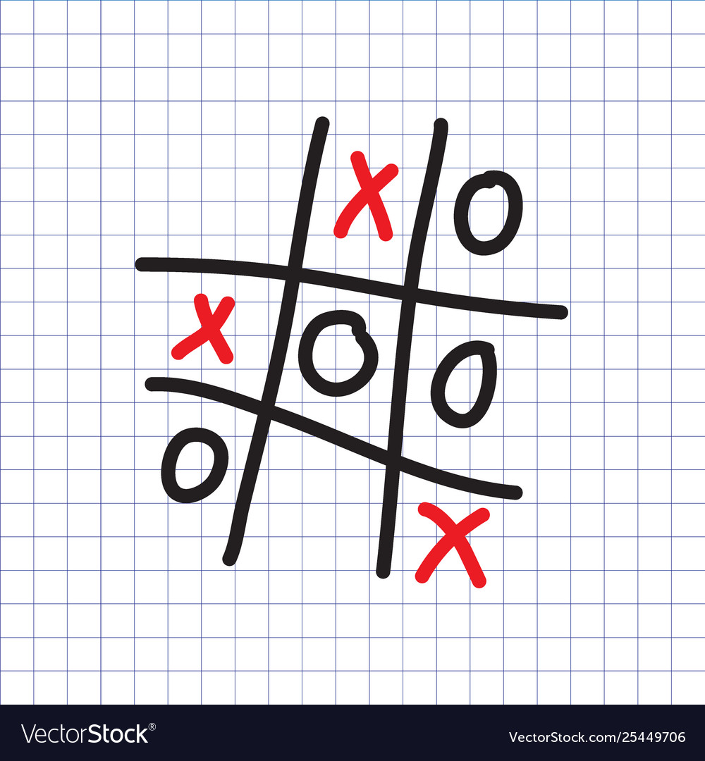 Tic-tac-toe game vector image Tic-tac-toe game