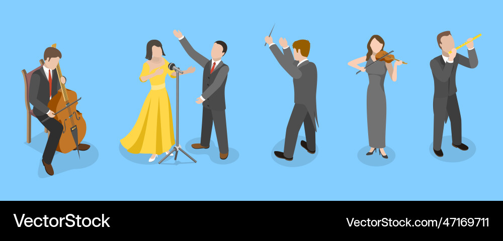 3d isometric flat conceptual Royalty Free Vector Image