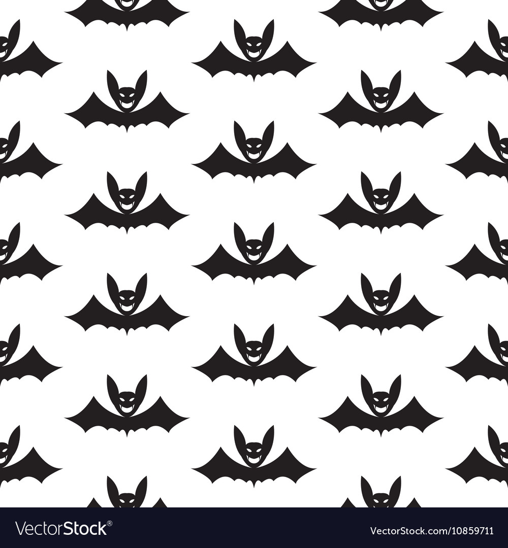 Bat halloween seamless pattern Royalty Free Vector Image