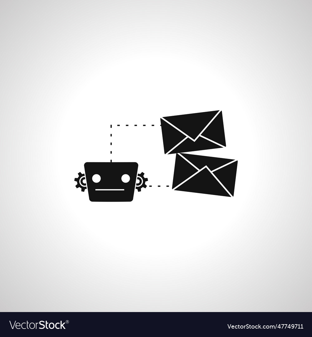 Chat bot icon artificial intelligence mailing vector image Chat bot icon artificial intelligence mailing