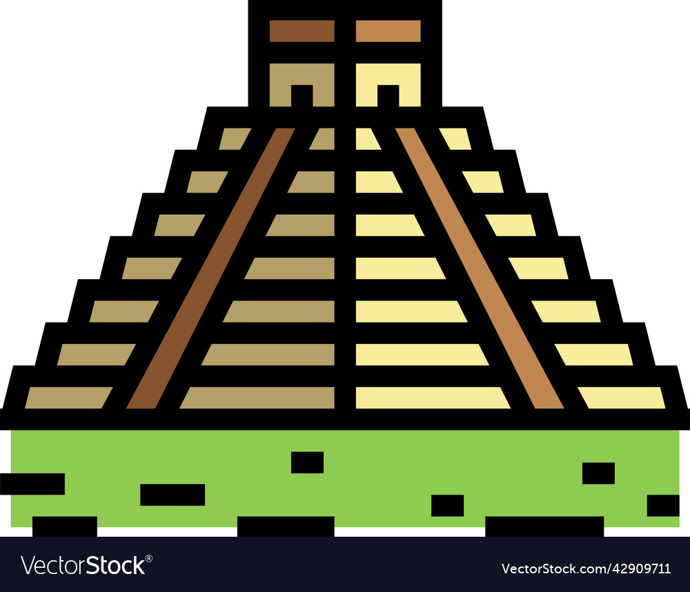 Chichen itza color icon