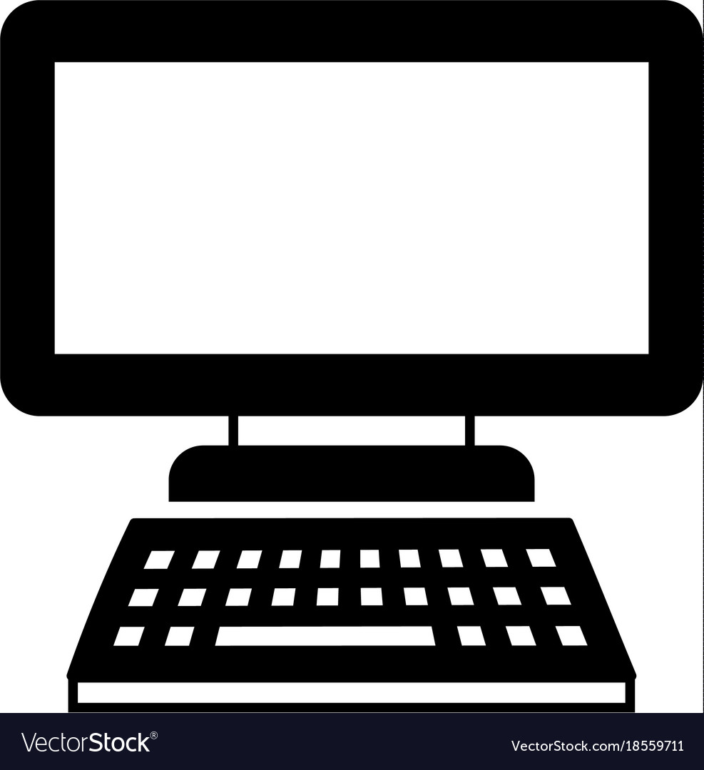 Computer monitor with keyboard technology gadget