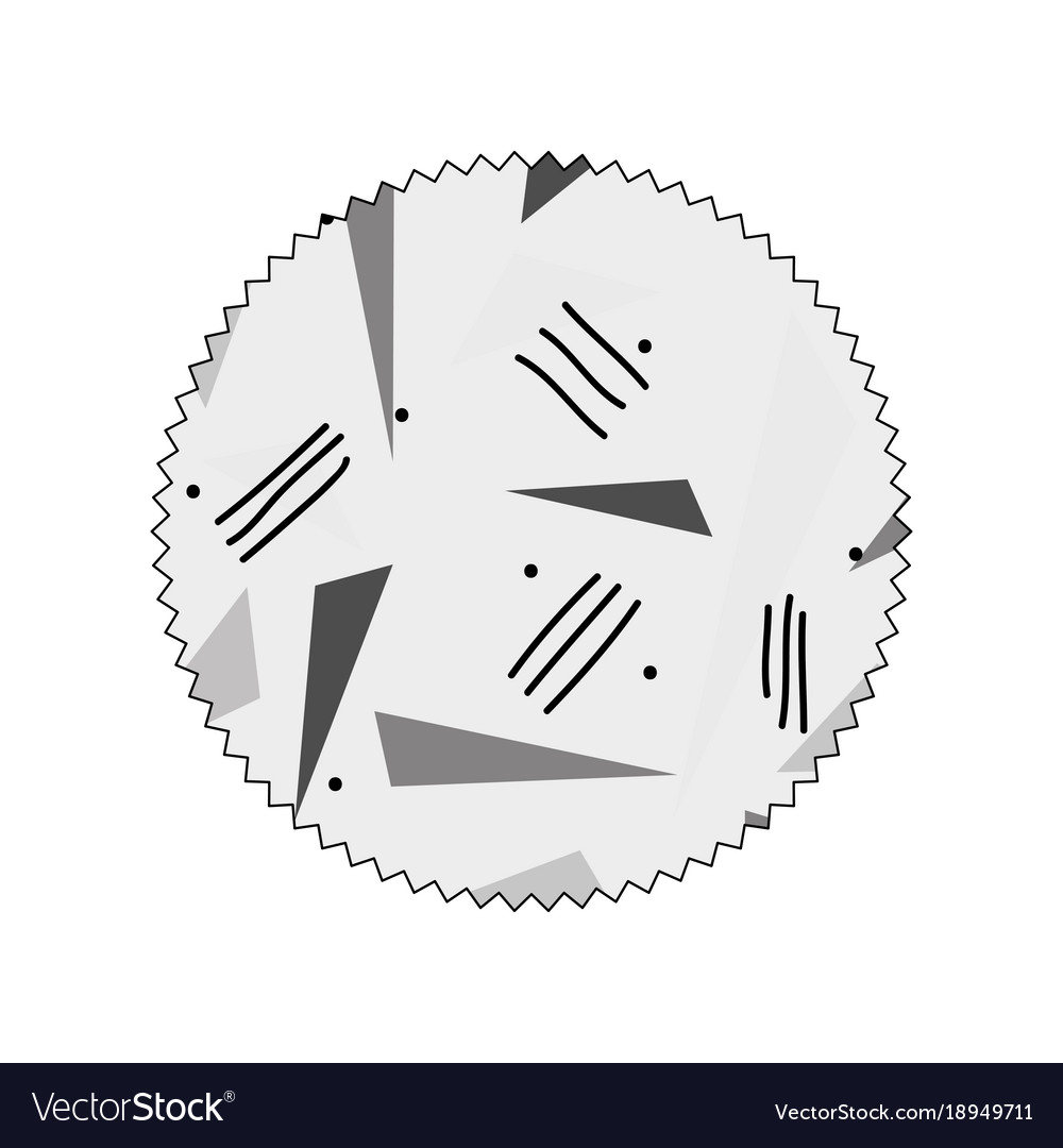Grayscale circle with style geometric figure