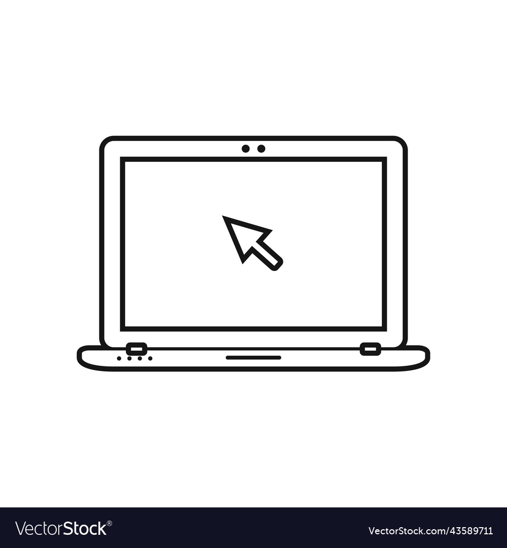 Laptop computer line icon editable symbol