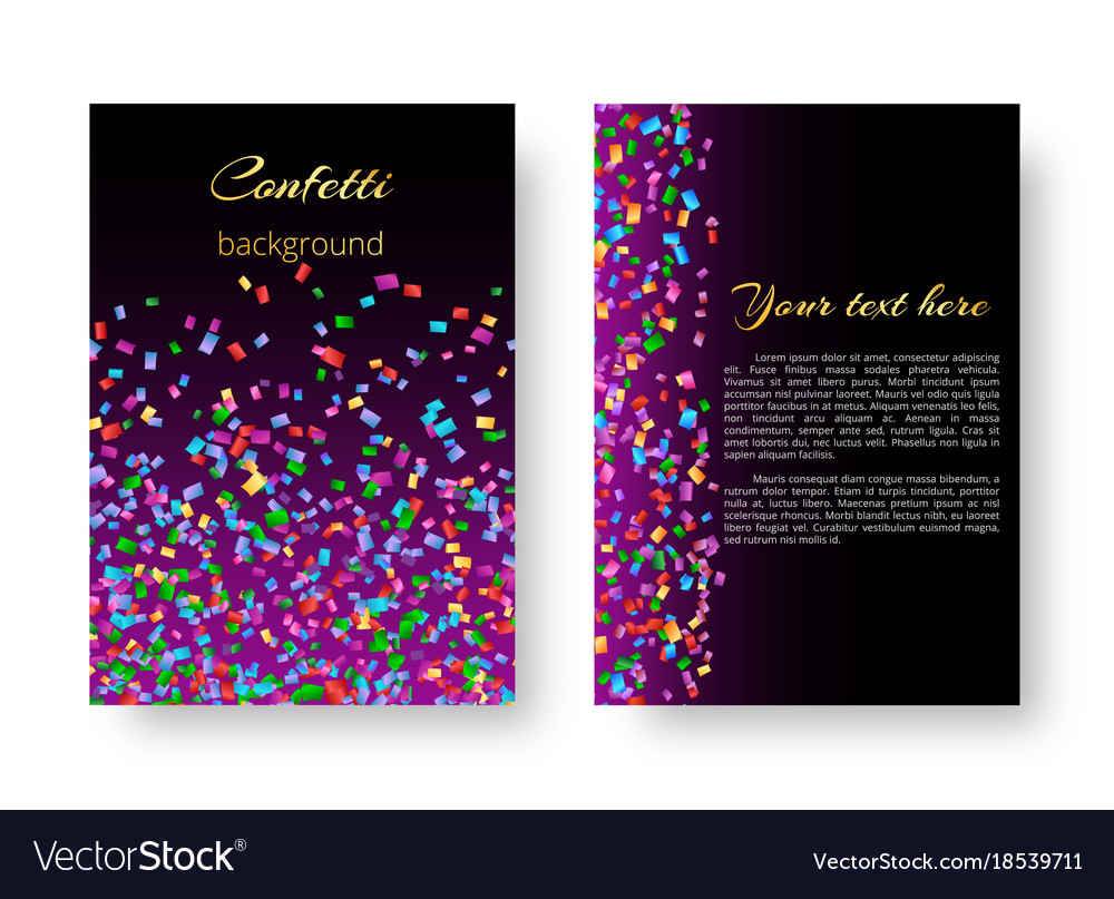 Leaflet template with confetti