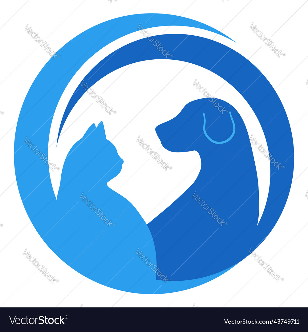 Logo of animal care veterinary Royalty Free Vector Image