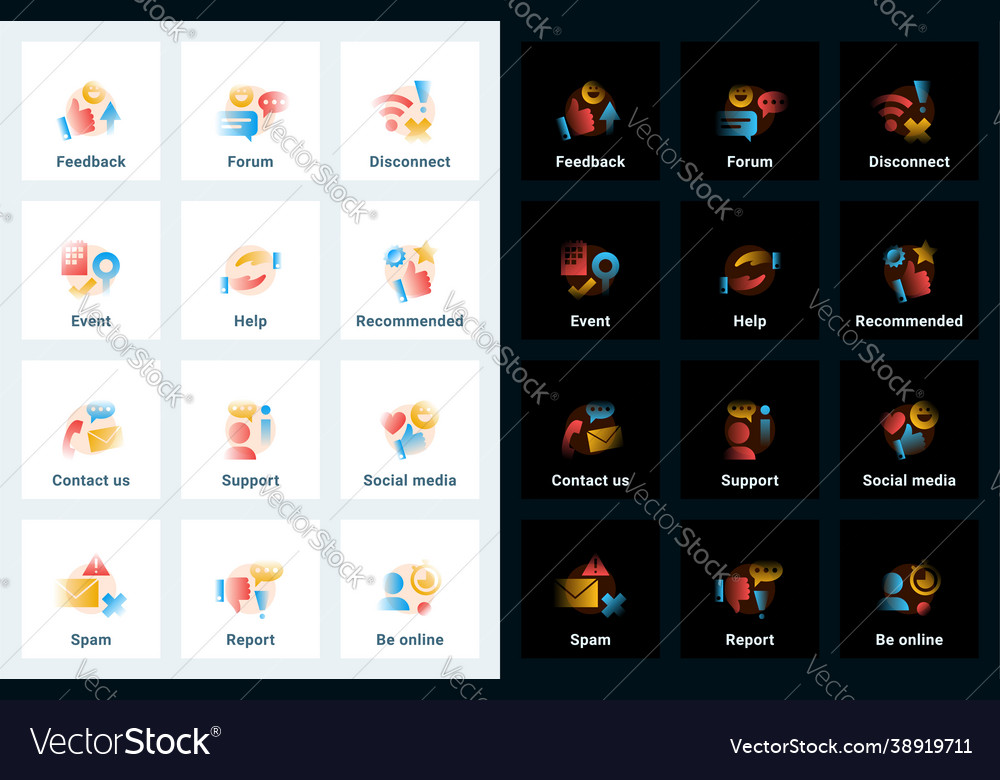 Modern Icon Set - Gradient Style