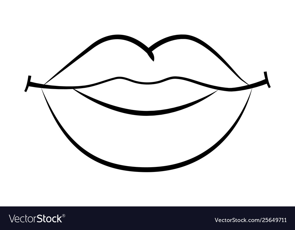 Pop art comic lips cartoon Royalty Free Vector Image