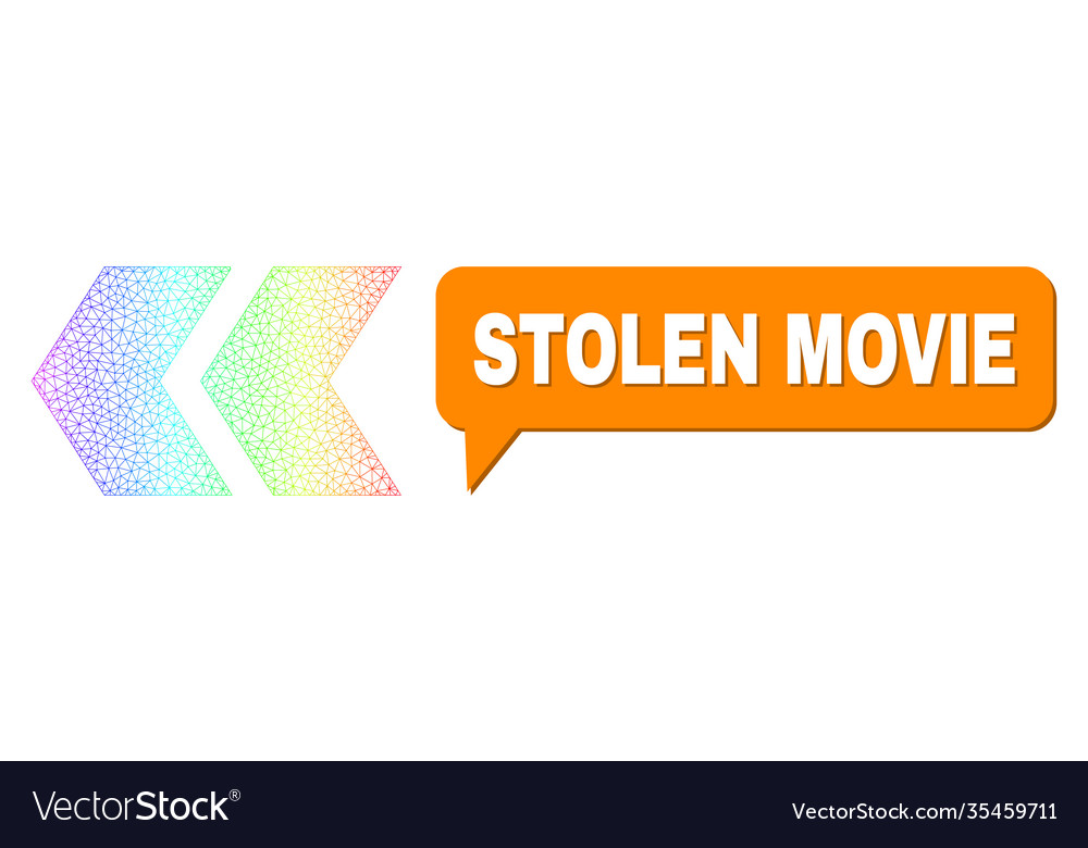 Rainbow network gradient shift left icon vector image Rainbow network gradient shift left icon