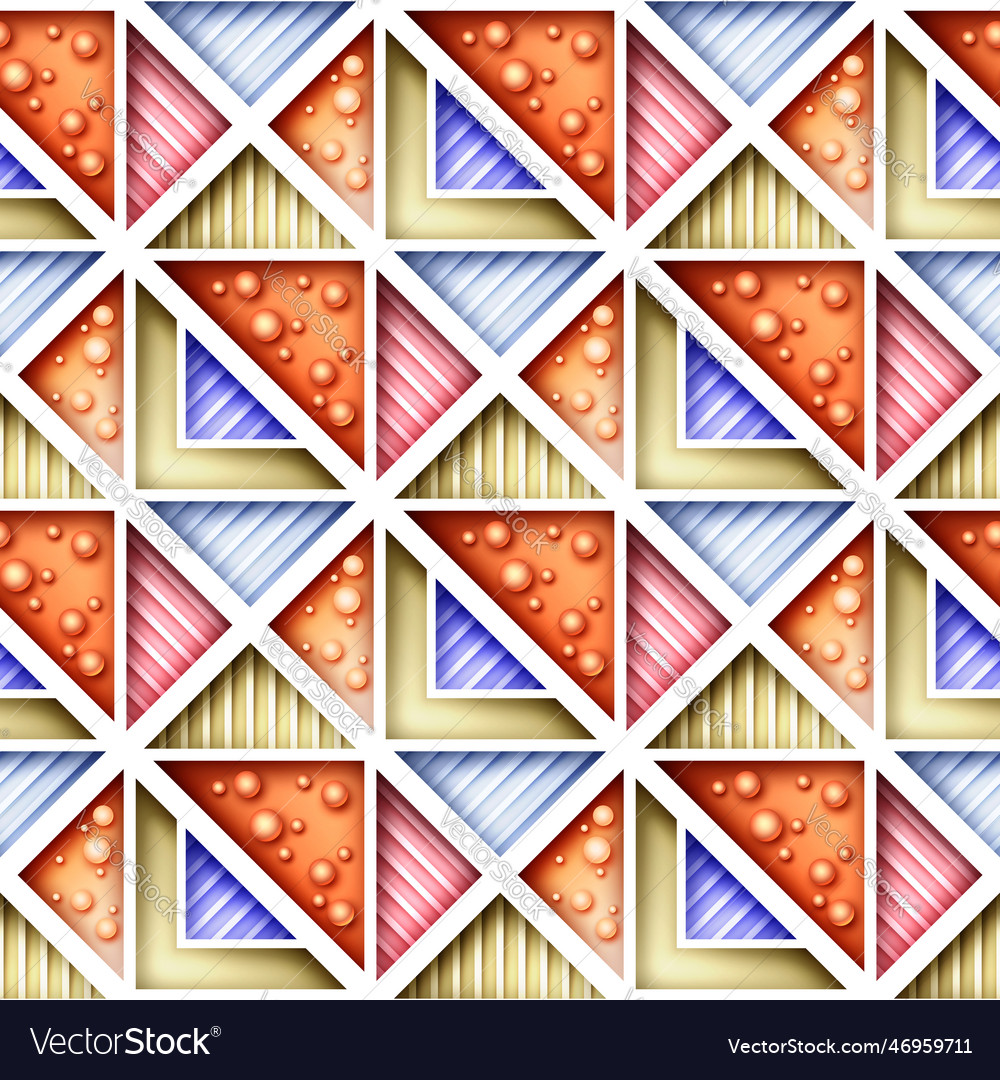 Seamless colorful geometric pattern with triangles vector image Seamless colorful geometric pattern with triangles