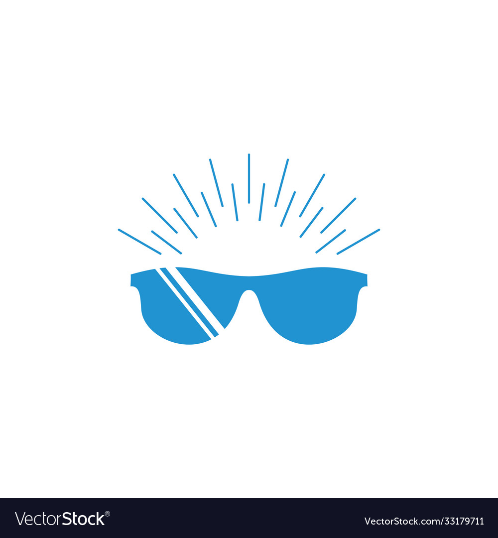 Shine Black Glasses Cool Symbol Royalty Free Vector Image