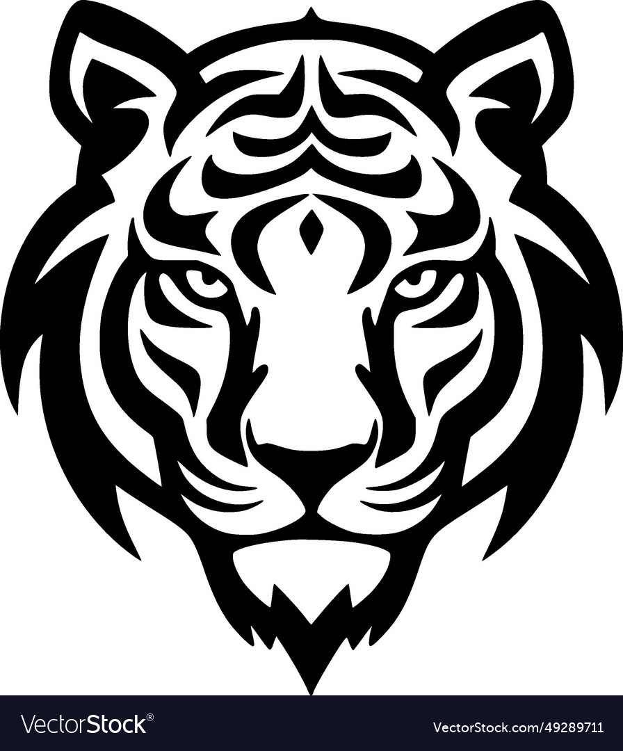 Tiger - minimalist and flat logo