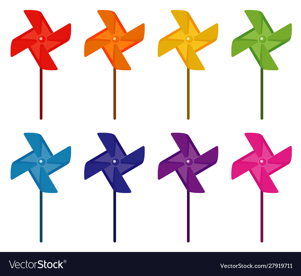 Wind spinner in many colors Royalty Free Vector Image