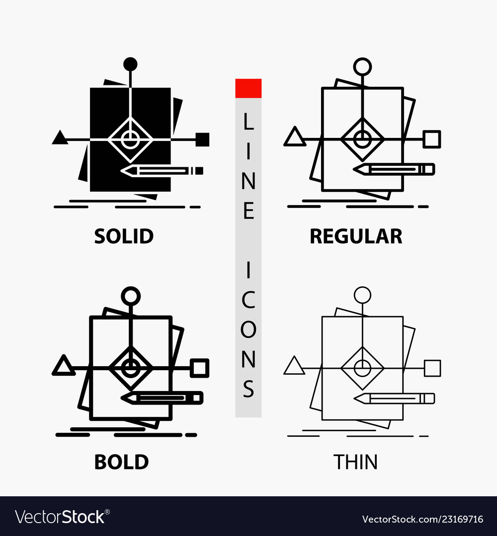 Algorithm business foretelling pattern plan icon vector image Algorithm business foretelling pattern plan icon