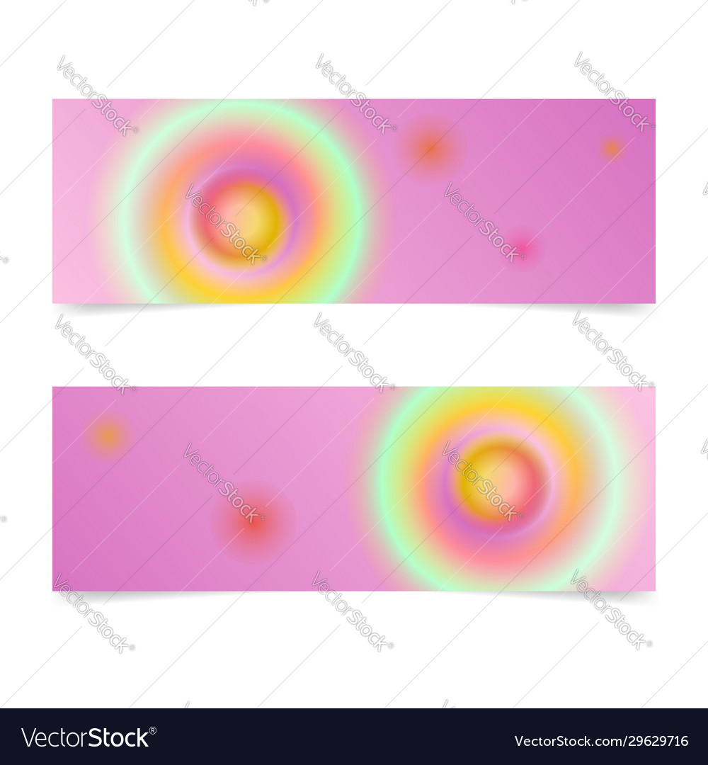 Banners with abstract gradient shape