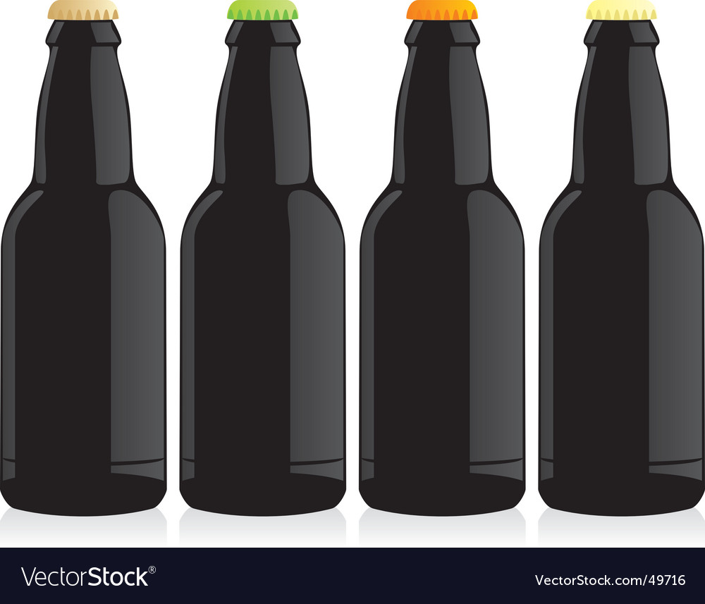 Beer bottles set