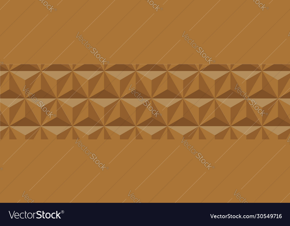 Brown abstract background 3d triangle pattern vector image Brown abstract background 3d triangle pattern