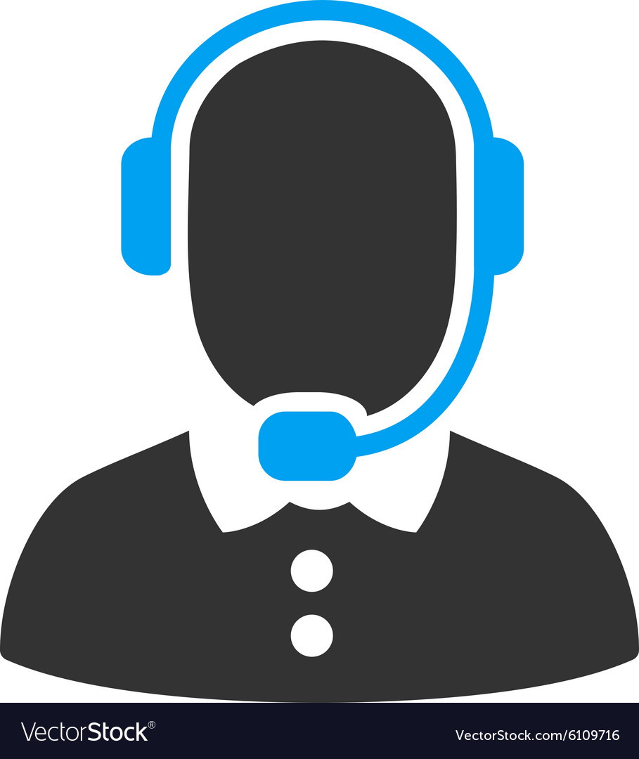 Call center operator icon