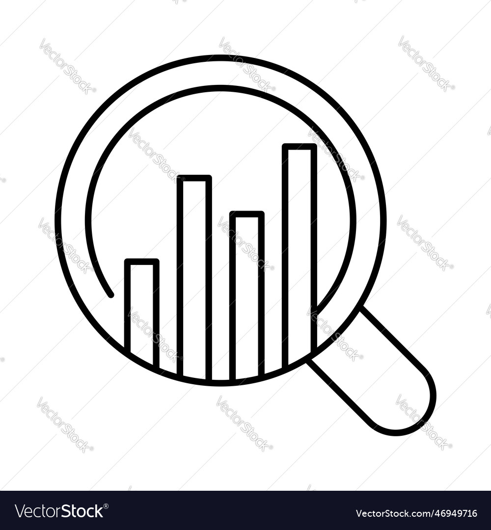 Diagram chart and search data analytic outline