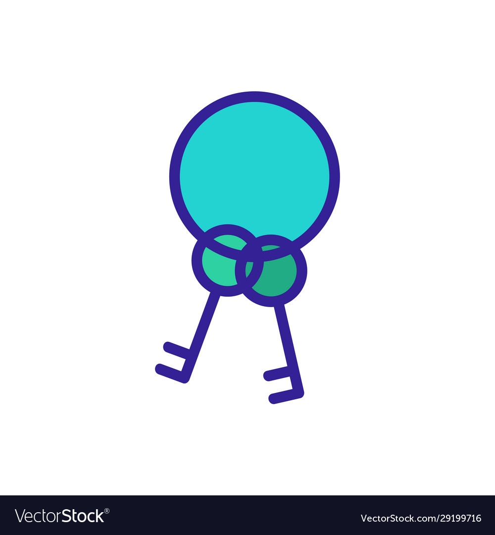 Icon access keys isolated contour symbol vector image Icon access keys isolated contour symbol